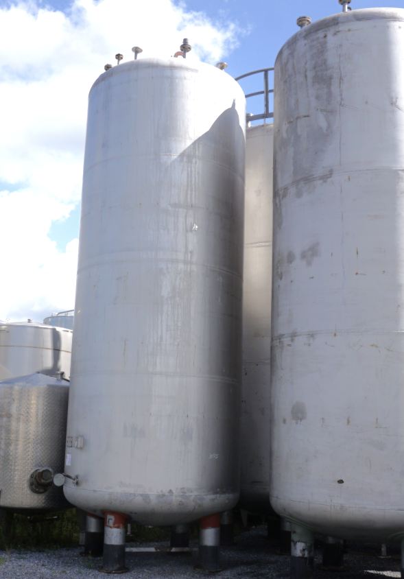 Druckbehälter 30.000 Liter aus V2A, einwandig