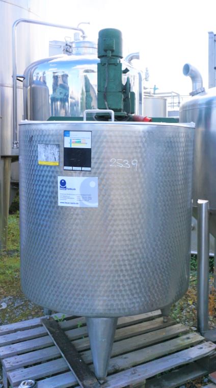 Behälter 800 Liter aus V2A temperierbar, isoliert