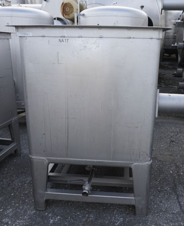 Wanne 900 Liter aus V2A, einwandig, gebraucht