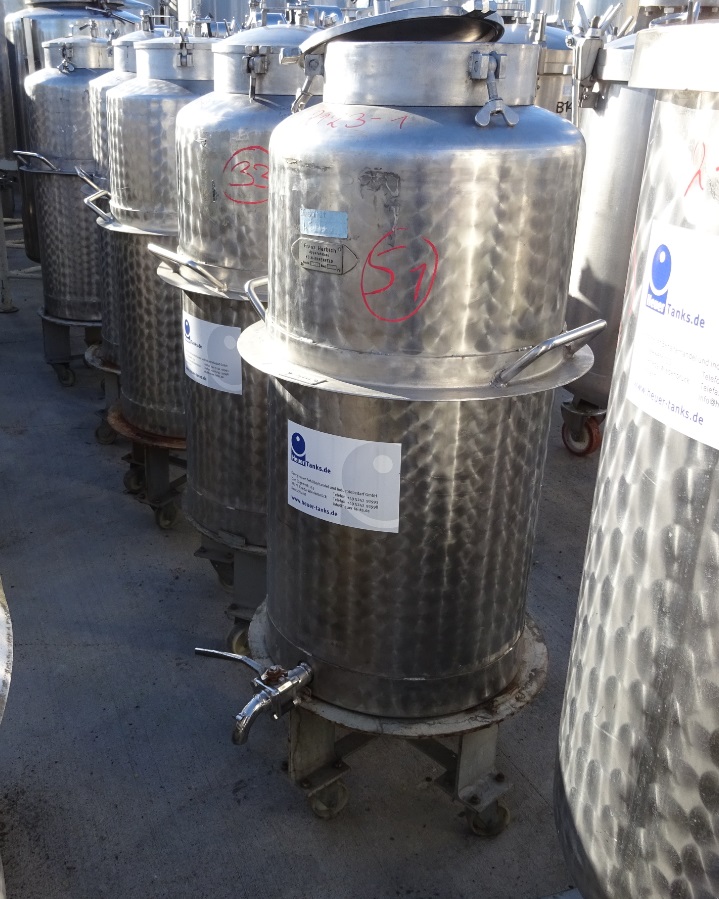 Behälter 150 Liter aus V2A, gebraucht, einwandig