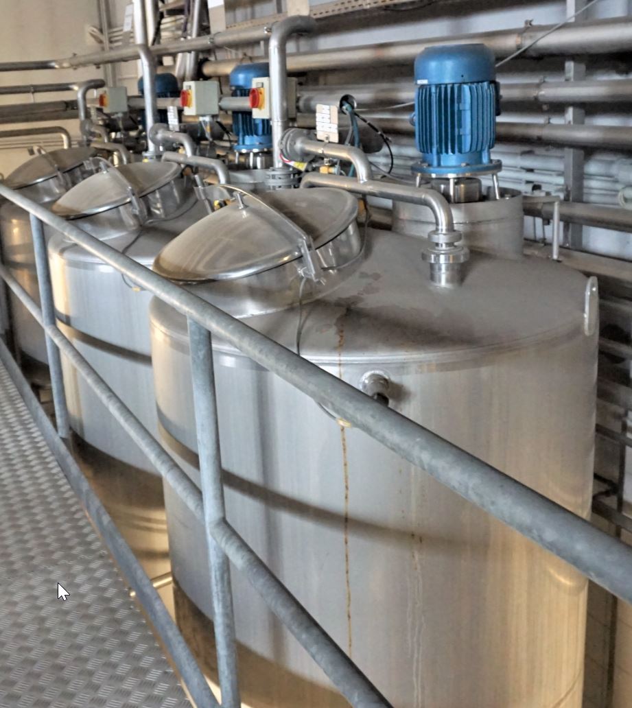 Behälter 2.200 Liter aus V2A einwandig, gebraucht