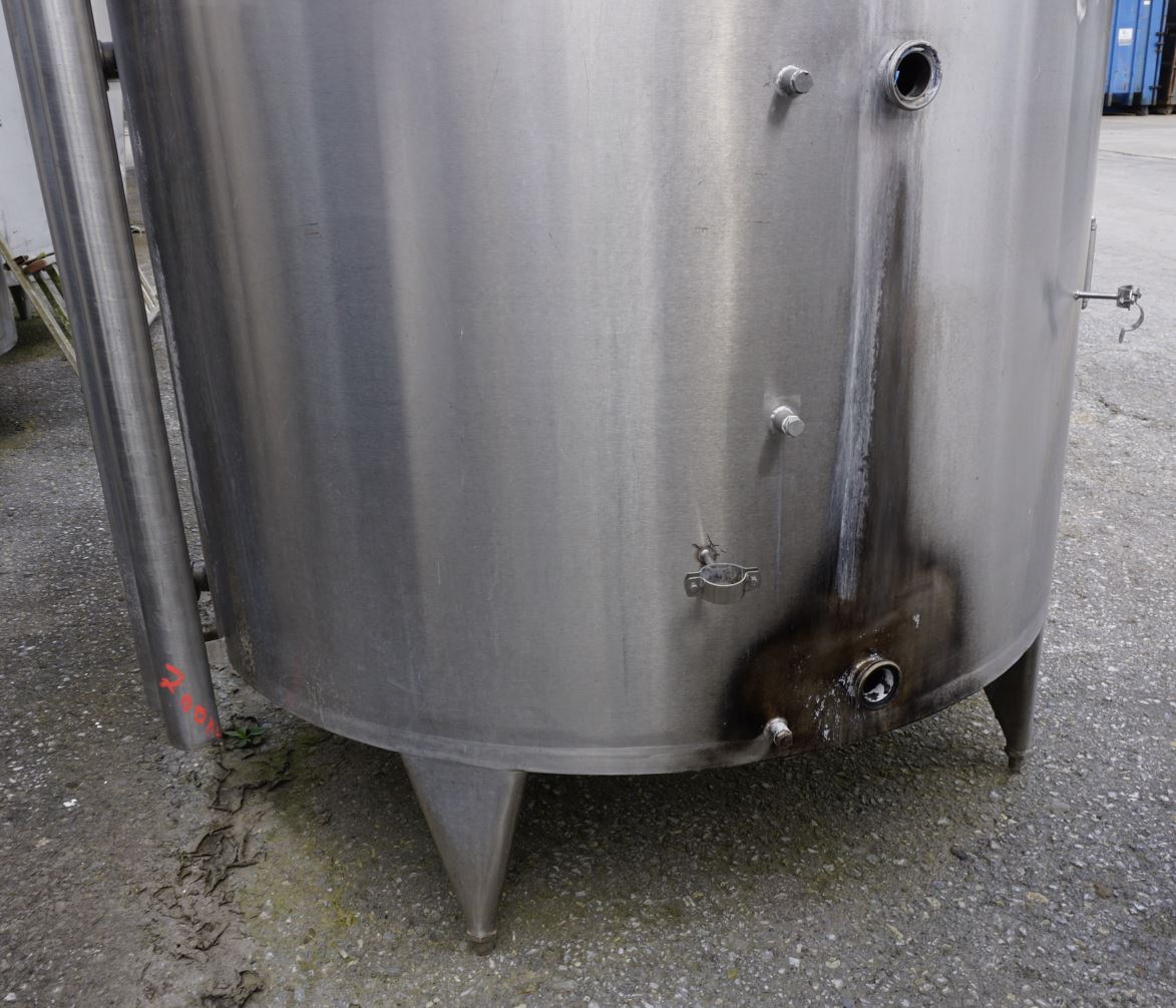 CIP-Behälter 3 x 2.000 Liter aus V2A, einwandig, gebraucht
