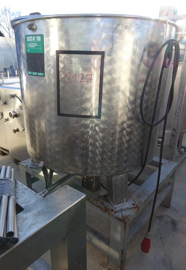 Behälter 650 Liter aus V2A, gebraucht, einwandig