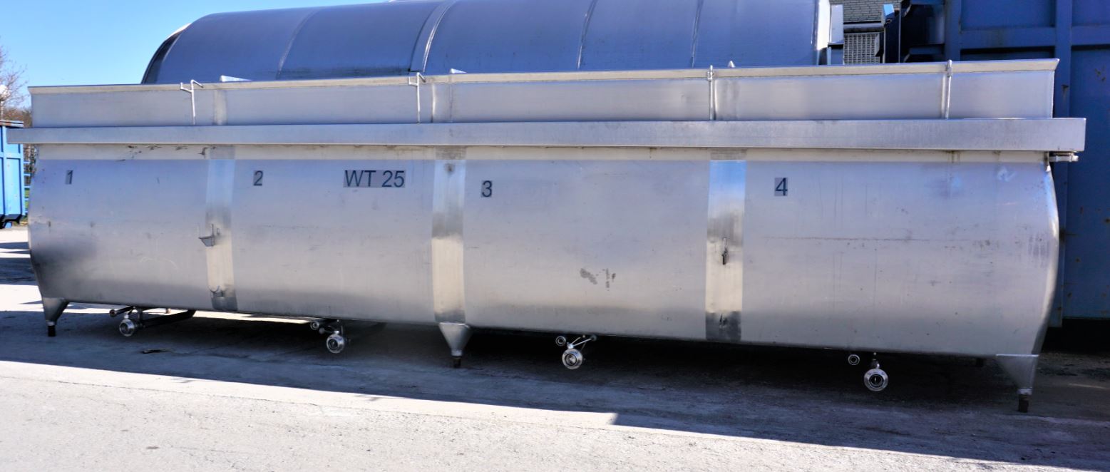Wanne 10.000 Liter aus V4A, einwandig, gebraucht