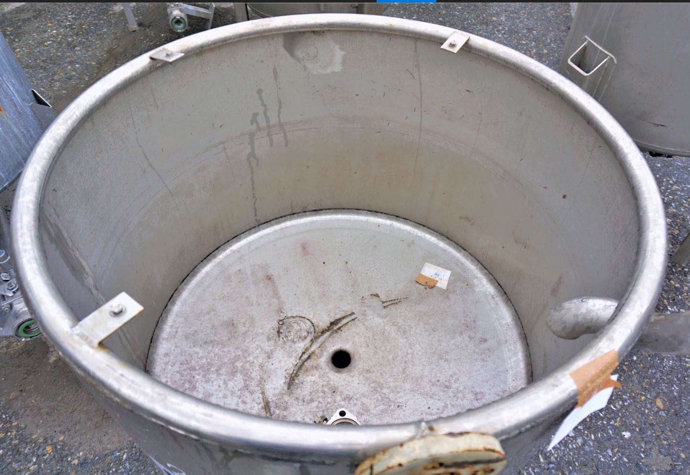 Behälter 250 Liter aus V4A, einwandig, gebraucht