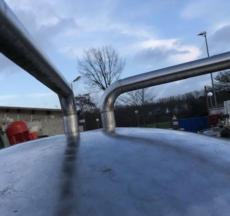 Druckbehälter 1.000 Liter aus V2A, gebraucht,  einwandig