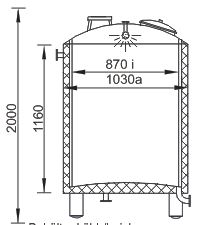 Behälter 500 Liter aus V2A, gebraucht, temperierbar, isoliert