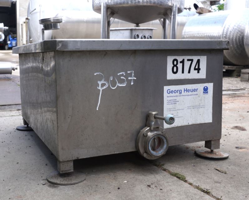 Wanne 160 Liter aus V2A, einwandig, gebraucht