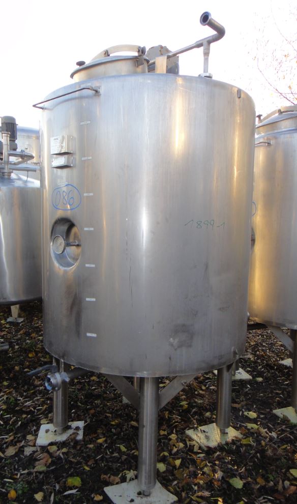 Behälter 1.500 Liter aus V2A, gebraucht, 
temperierbar, isoliert