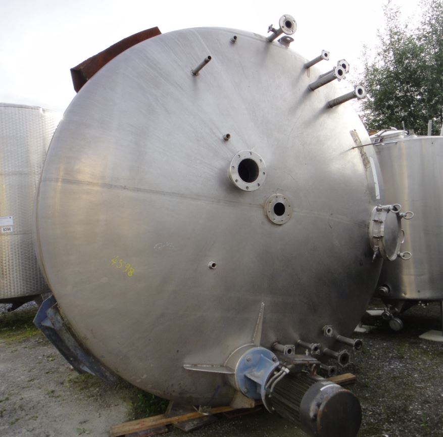 Behälter 21.500 Liter aus V4A, gebraucht, einwandig, temperierbar