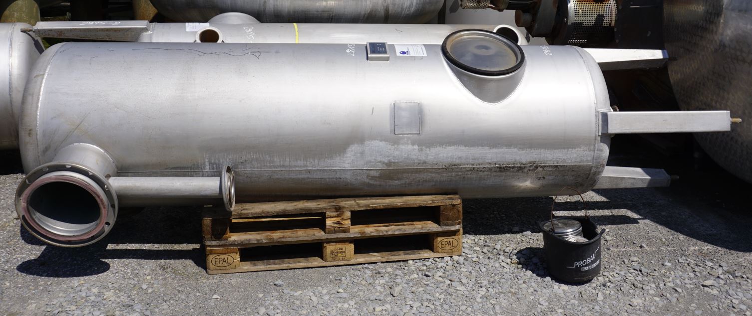 Druckbehälter 1.500 Liter aus V2A einwandig, gebraucht
Bauform: stehend