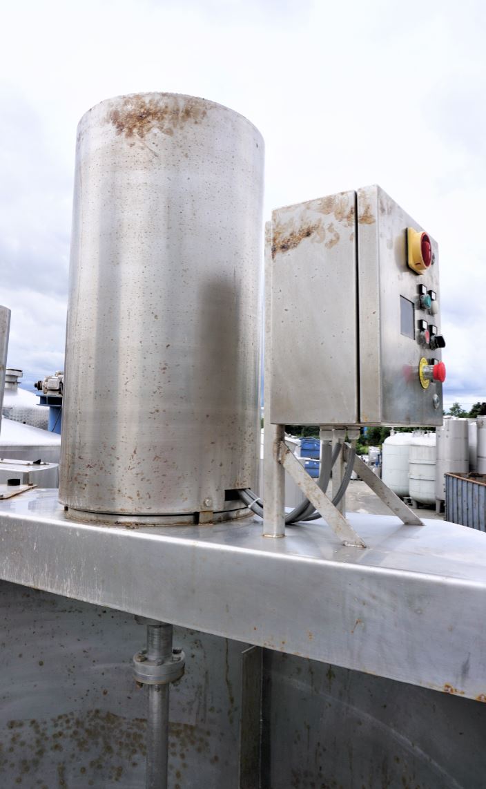 Behälter 8.000 Liter aus V4A, einwandig, gebraucht