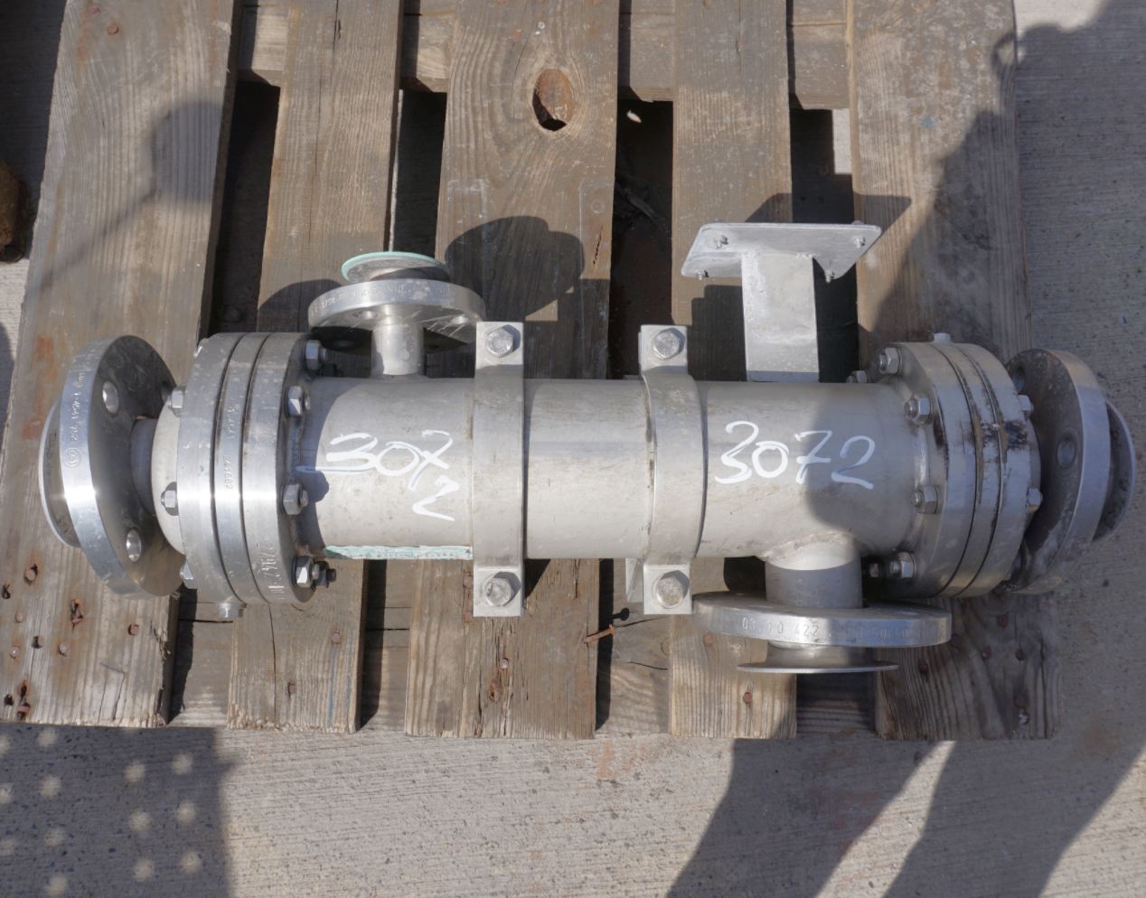 Rohrbündelwärmetauscher 2,5 Liter V2A, gebraucht