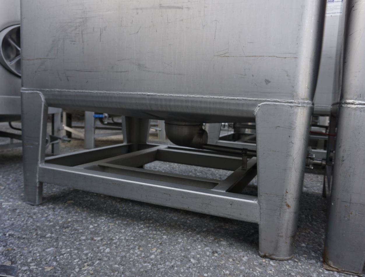 Wanne 900 Liter aus V2A, einwandig, gebraucht