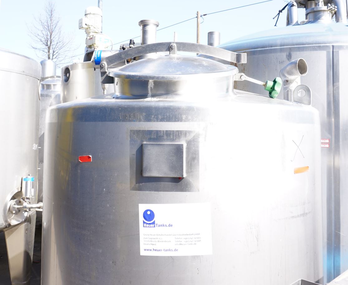 Behälter 1.200 Liter aus V2A, einwandig, gebraucht