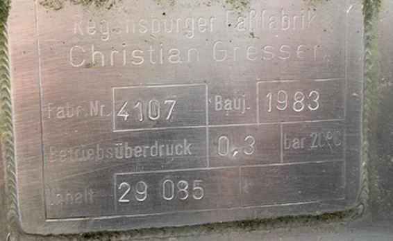 Behälter 29.000 Liter aus V2A, gebraucht, temperierbar