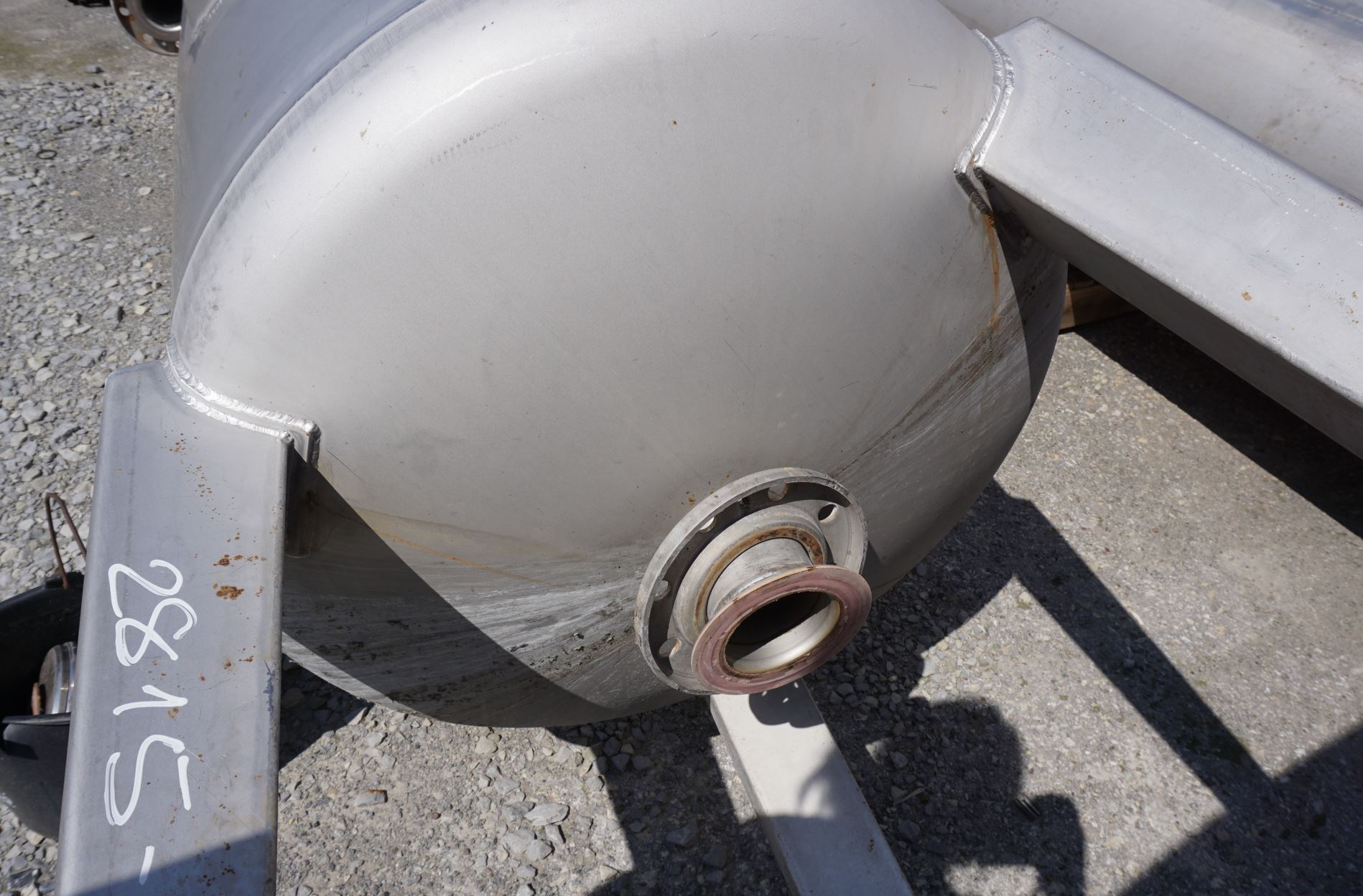 Druckbehälter 1.500 Liter aus V2A einwandig, gebraucht
Bauform: stehend