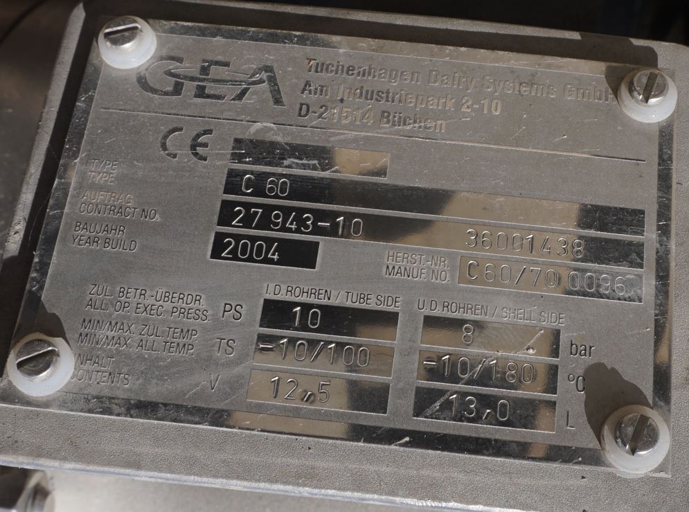 Rohrbündelwärmetauscher 13 Liter V2A, gebraucht