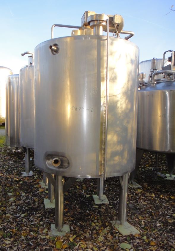 Behälter 1.500 Liter aus V2A, gebraucht, 
temperierbar, isoliert