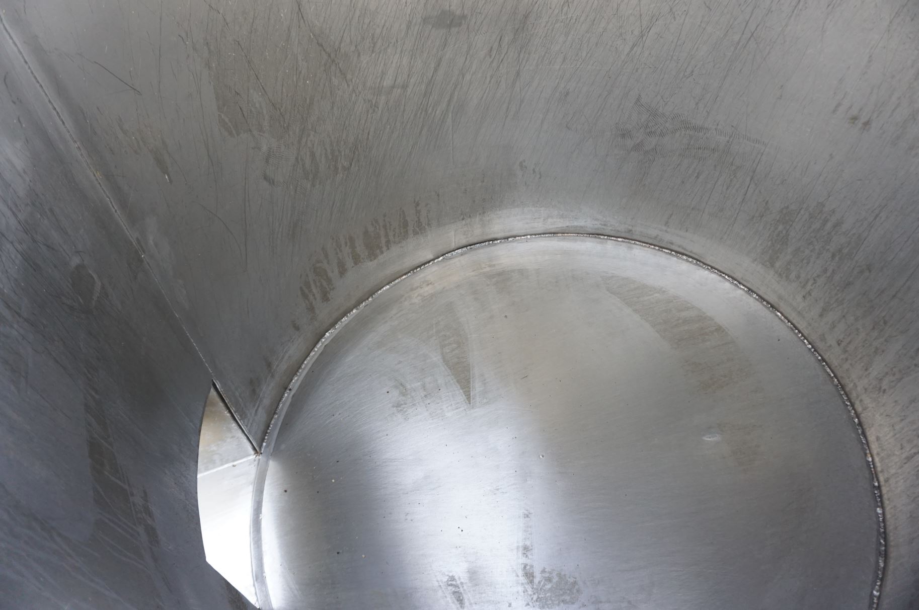 Feststoffbehälter 900 Liter aus V2A, einwandig, gebraucht