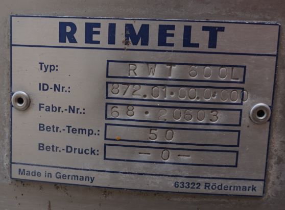 Behälter 600 Liter aus V2A einwandig, gebraucht