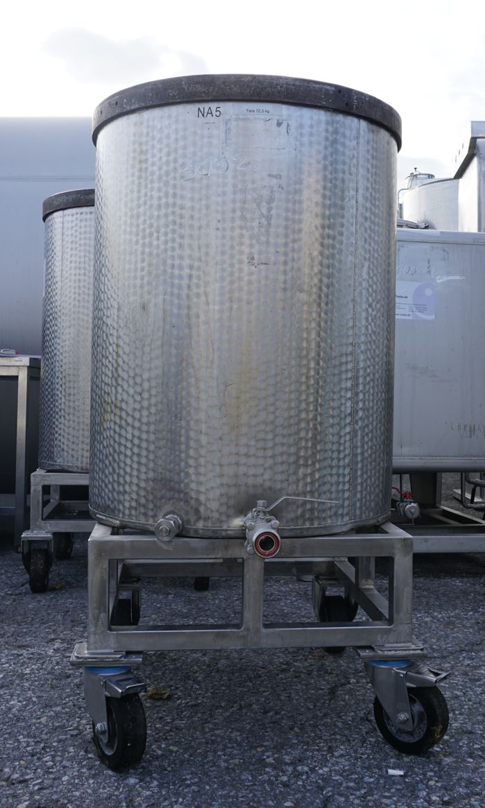 Behälter 350 Liter aus V2A, einwandig, gebraucht
