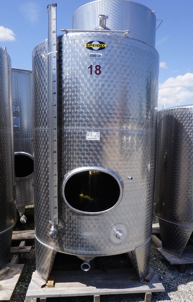 Behälter 2.000 Liter aus V2A, einwandig