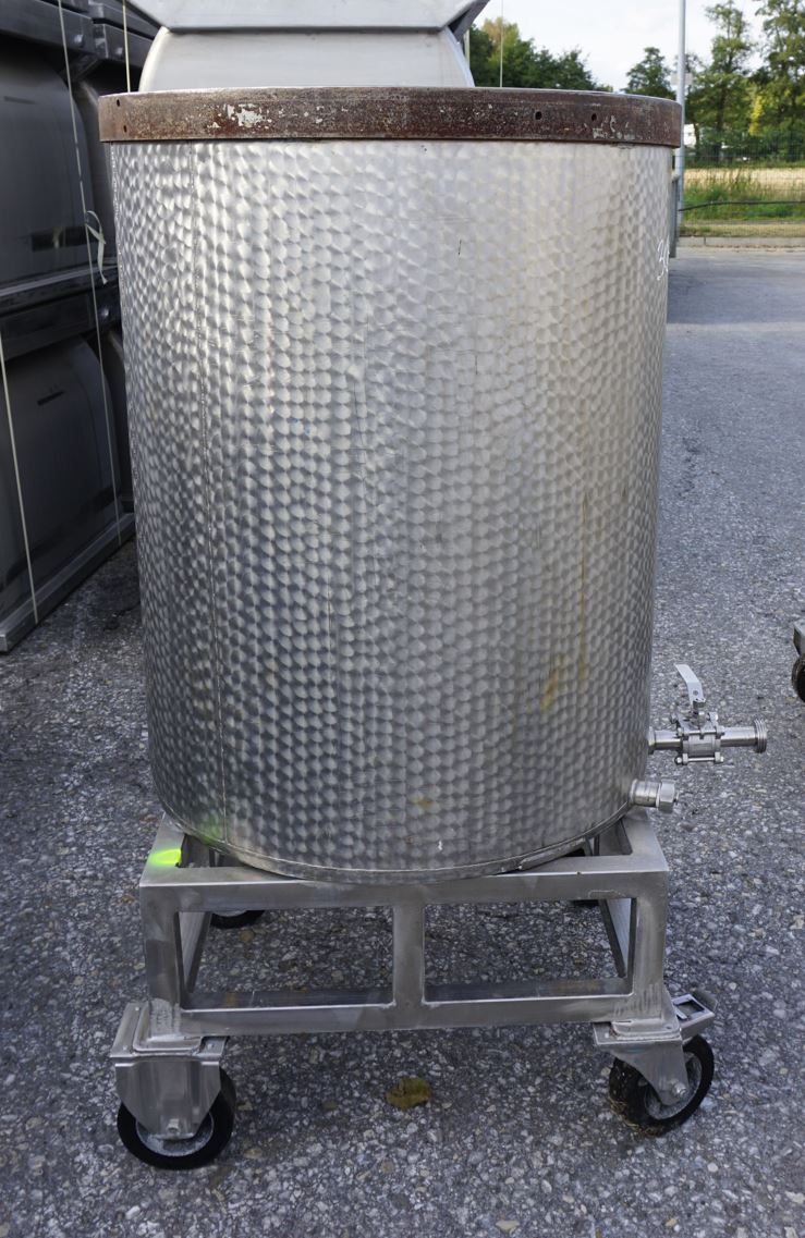Behälter 350 Liter aus V2A, einwandig, gebraucht