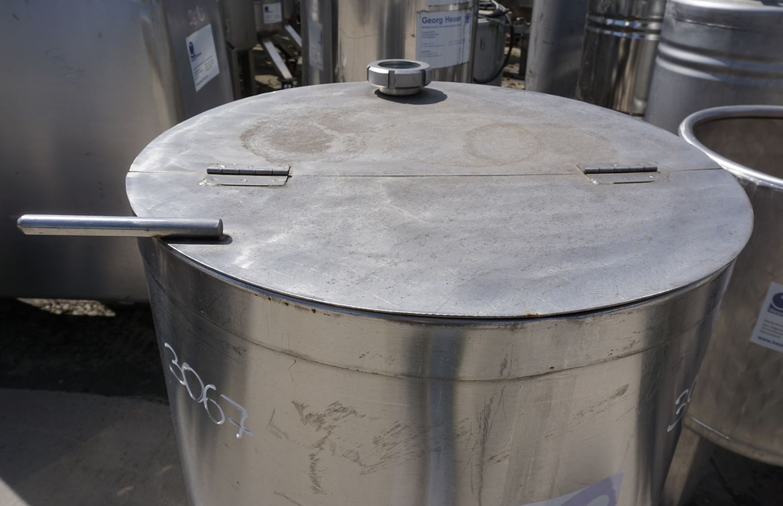 Behälter 250 Liter aus V2A, einwandig, gebraucht