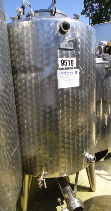 Behälter 1.100 Liter aus V2A, einwandig, gebraucht