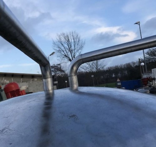 Druckbehälter 1.000 Liter aus V2A, gebraucht,  einwandig