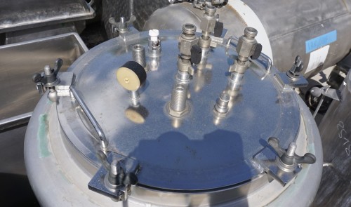 Behälter 180 Liter aus V2A, temperierbar, gebraucht