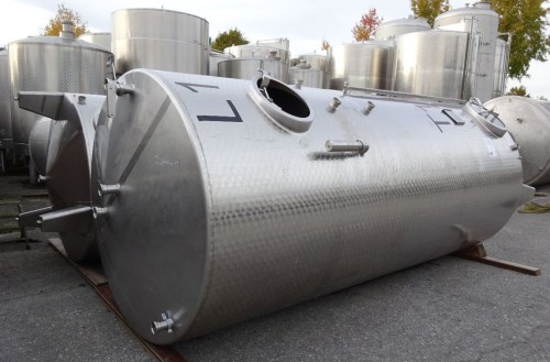 Doppelkammertank 8.000 Liter aus V2A, gebraucht, einwandig