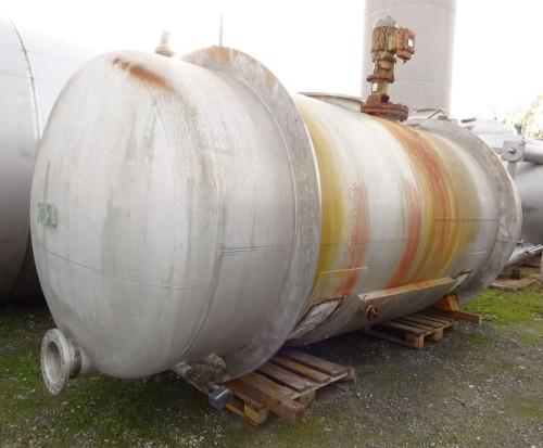 Behälter 10.100 Liter aus V2A, gebraucht, temperierbar, einwandig