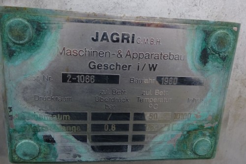 Behälter 10.100 Liter aus V2A, gebraucht, temperierbar, einwandig