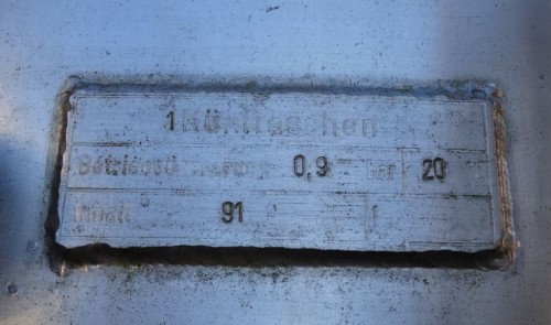 Behälter 15.310 Liter aus V2A, gebraucht, temperierbar, einwandig