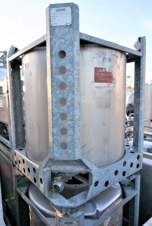 Container 1.025 Liter aus V2A, einwandig, gebraucht