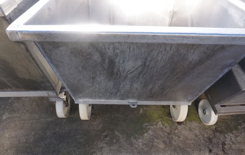 Wanne 450 Liter aus V2A, einwandig, gebraucht