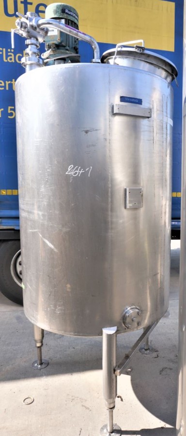 Behälter 900 Liter aus V2A einwandig, gebraucht