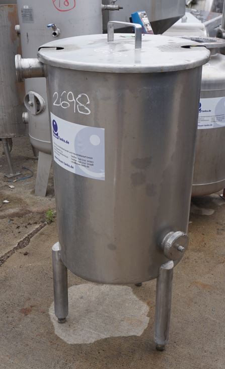 Heisshaltebehälter 100 Liter aus V2A, temperierbar, isoliert, gebraucht