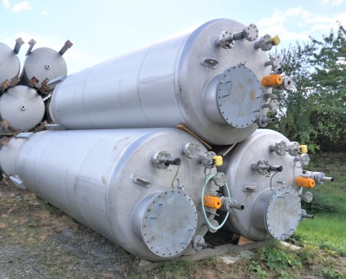 Behälter 10.000 Liter aus V2A einwandig, gebraucht