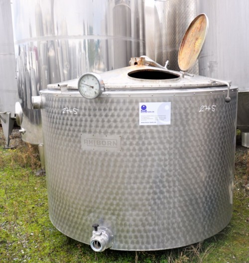 Behälter 1.800 Liter aus V2a isoliert, gebraucht