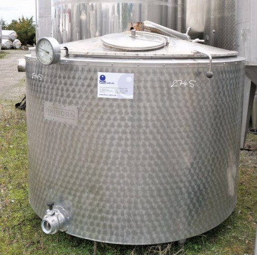 Behälter 1.800 Liter aus V2a isoliert, gebraucht