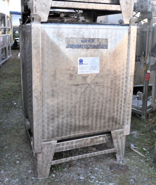 Container 900 Liter aus V2A einwandig, gebraucht