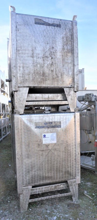 Container 900 Liter aus V2A einwandig, gebraucht
