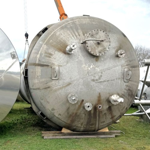 Druckbehälter 100.000 Liter aus V4A, einwandig, temperierbar, gebraucht