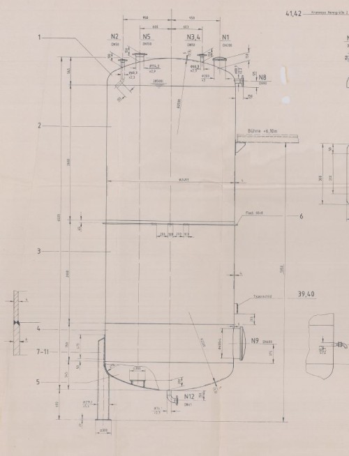 Behälter 30.000 Liter aus V2A, einwandig, spez. Gew. 1,13 kg/l, gebraucht