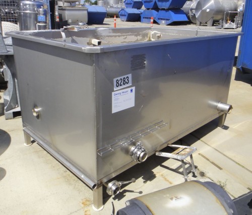 Wanne 2.300 Liter aus V2A, einwandig, gebraucht