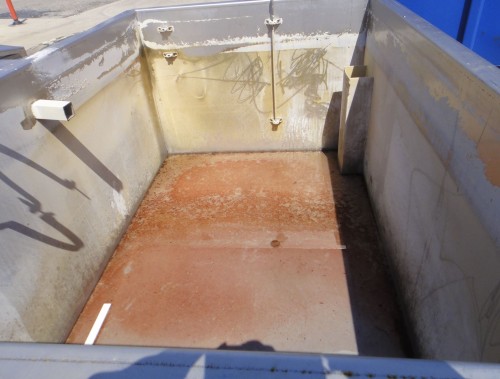 Wanne 2.300 Liter aus V2A, einwandig, gebraucht