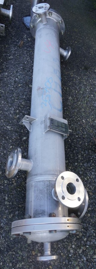 Rohrbündelwärmetauscher / Kondensator aus V4A, gebraucht